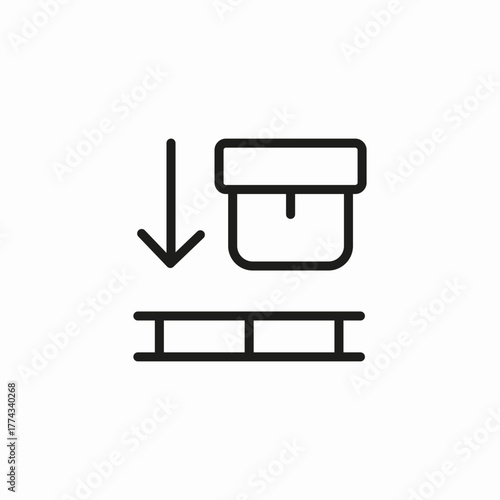 box receiving shipment icon sign vector