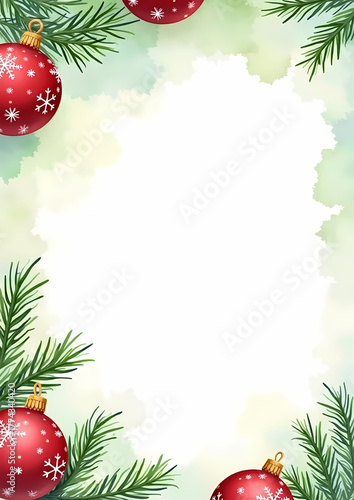Christmas Ornament Frame Illustration Background
