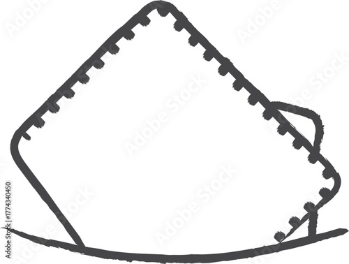 Folded napkin on plate table setting