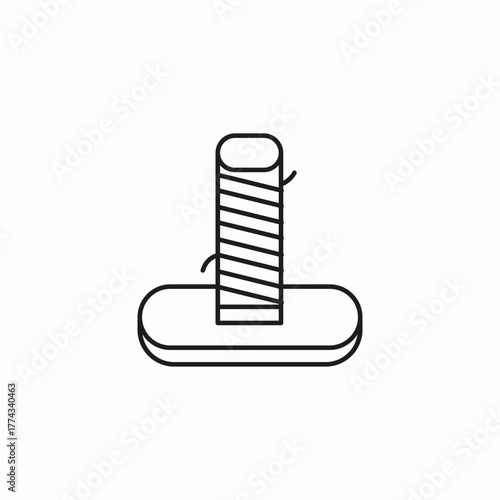 cat scratching post icon sign vector