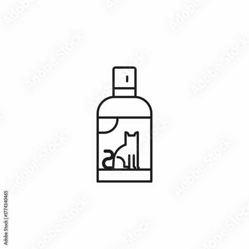 cat shampoo bottle icon sign vector
