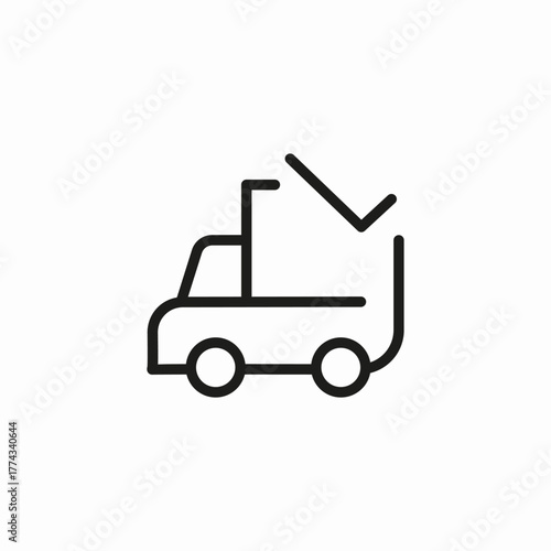 delivery truck confirmed icon sign vector