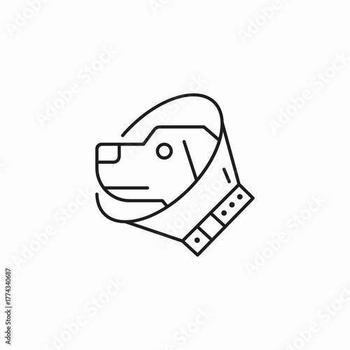 dog cone collar icon sign vector