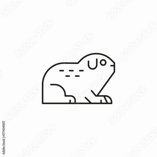 guinea pig animal icon sign vector