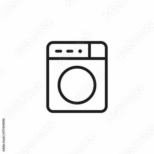 household washing machine icon sign vector