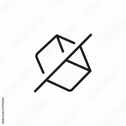 no ice cubes icon sign vector