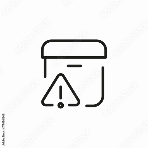 package delivery issue icon sign vector