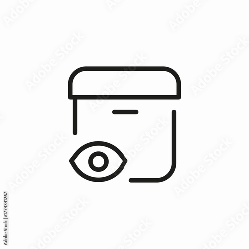 package tracking eye icon sign vector