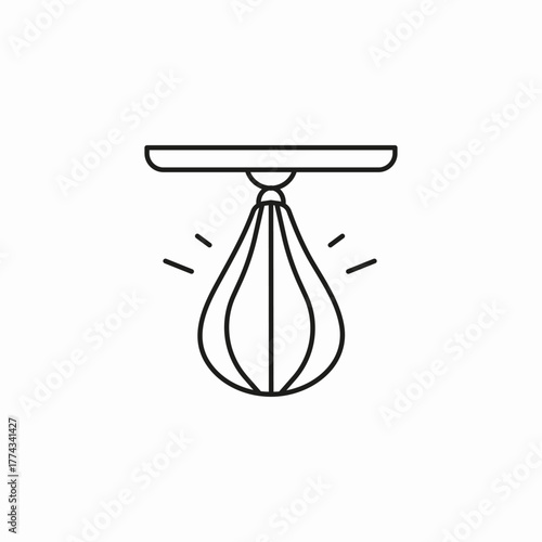 speed punching bag icon sign vector