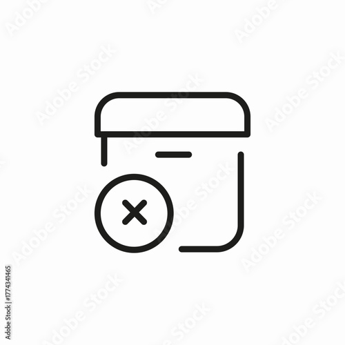 task cancelled rejected icon sign vector