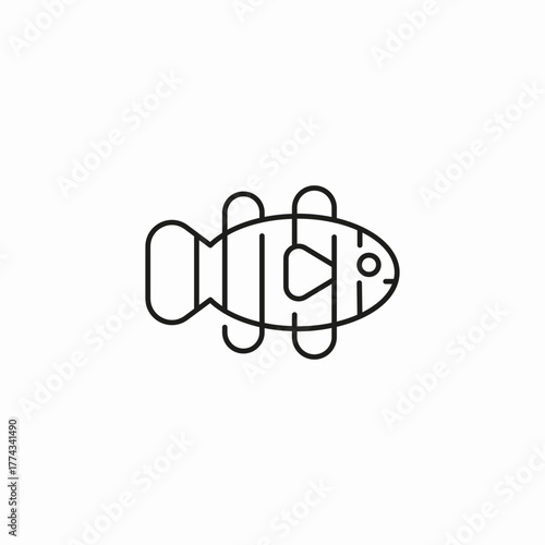 toy fish teaser icon sign vector