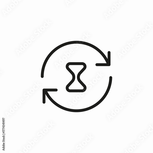 time elapsed cycle icon sign vector
