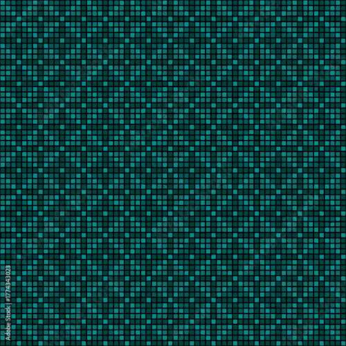 teal blue hand drawn squares. vector seamless pattern for embroidery. repetitive background. modern decorative art. geometric fabric swatch. textile design template. home decor