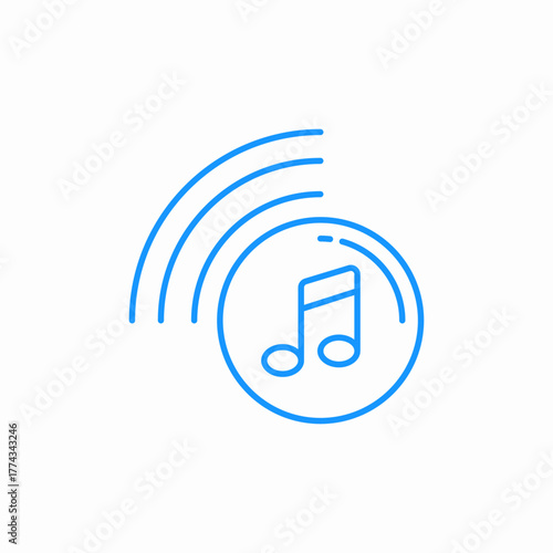 audiowave music icon sign vector