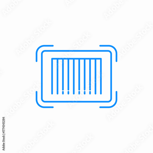 bar code icon sign vector