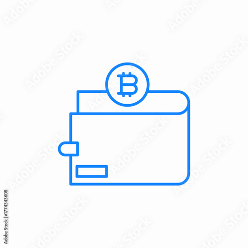 bitcoin wallet icon sign vector