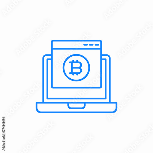 blockchain portal icon sign vector