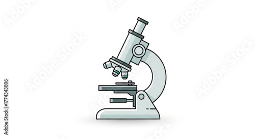 Explore science with this microscope vector image for research and lab equipment illustrations and designs