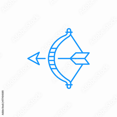 bow arrow archer icon sign vector