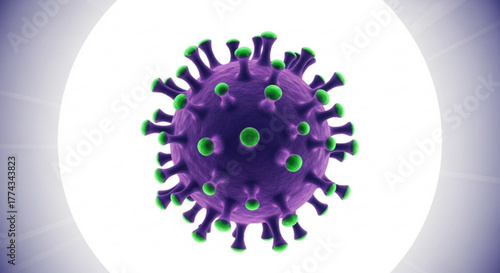 Coronavirus covid-19 virus sars-cov-2 pandemic disease infection health medical biology microbiology 3d render