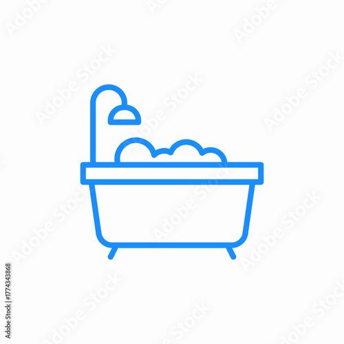 bubble bath shower icon sign vector