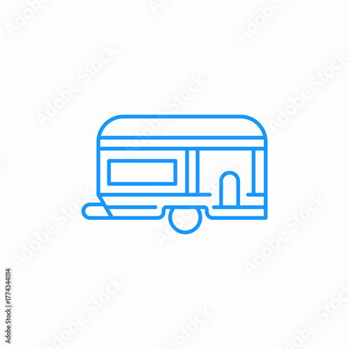 camping van icon sign vector