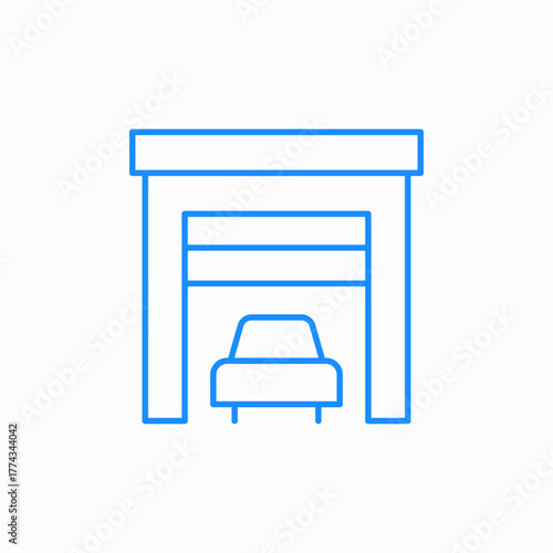 car garage icon sign vector