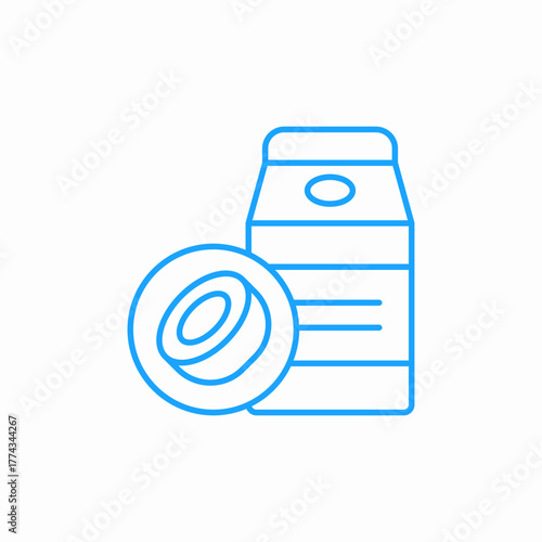 coconut milk icon sign vector