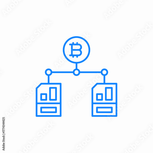 crypto network icon sign vector