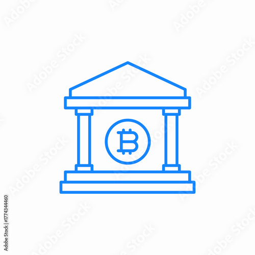 cryptocurrency banking icon sign vector
