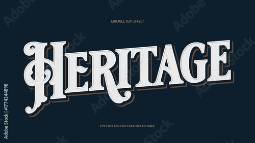 Heritage text effect victorian style