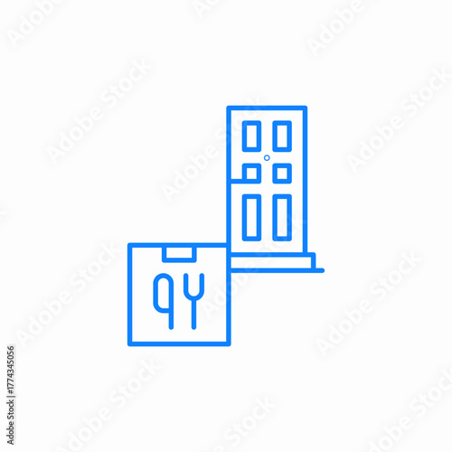 food delivery doordash icon sign vector