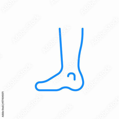 foot ankle icon sign vector
