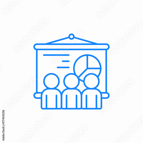 group presentation icon sign vector