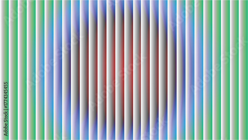 Abstract Vertical Stripes Gradient Background With Red Center