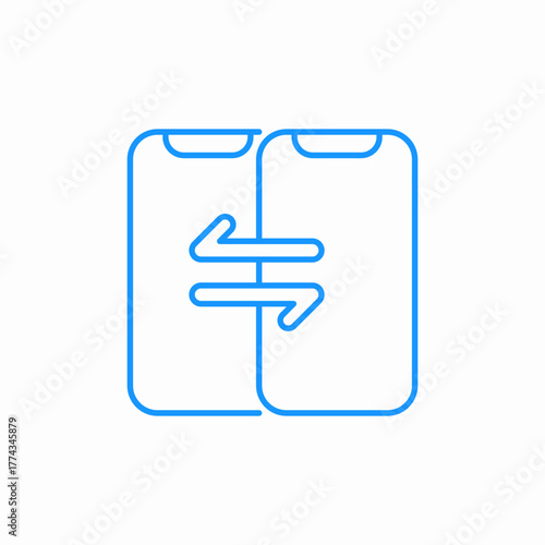 mobile transfer data icon sign vector