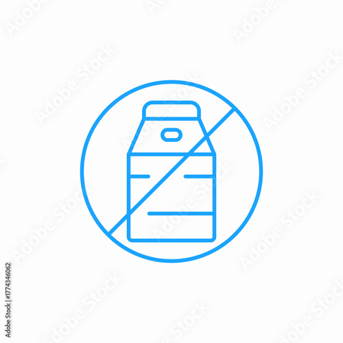 no milk icon sign vector
