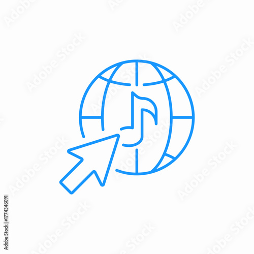 online music access icon sign vector