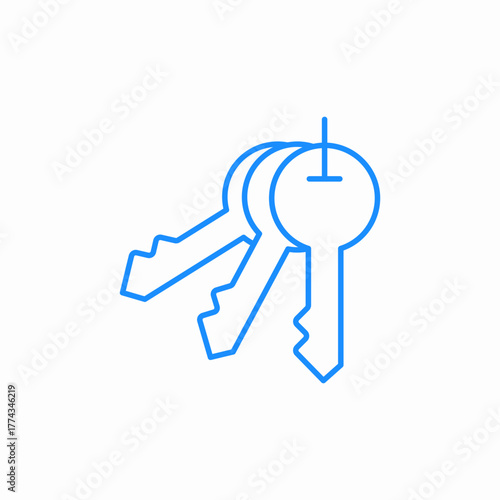 property keys icon sign vector