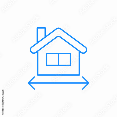 property size icon sign vector