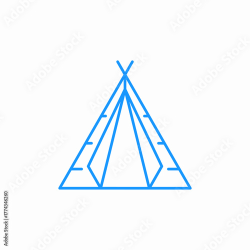 pyramide tent icon sign vector