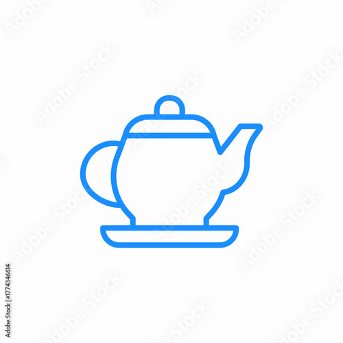teapot kettle icon sign vector