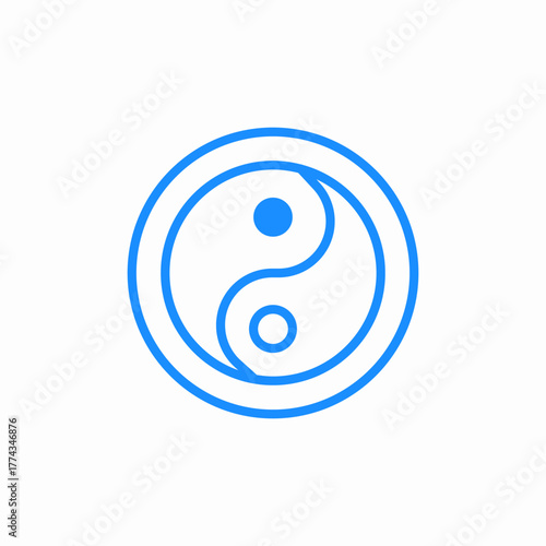 yin yang icon sign vector