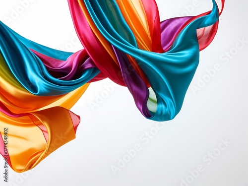 Vibrant Silk Cascade in Brilliant Colors