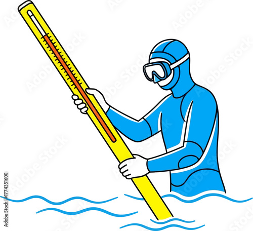 waters pulse check diver monitors aquatic temperatures for environmental health