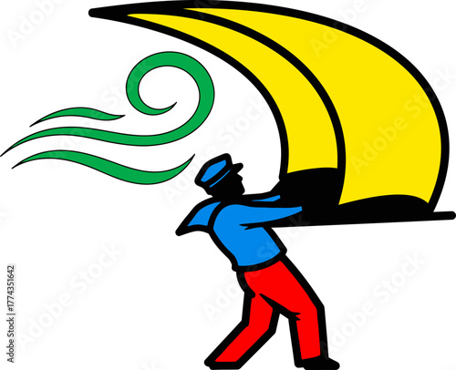 winds embrace sailor battles elements, steering destiny forward