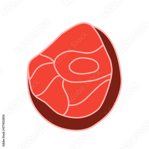raw meat vector illustration