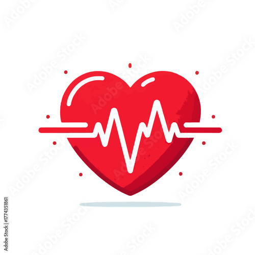 Minimal heartbeat monitor icon