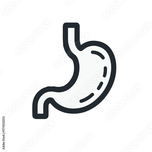 vector illustration of stomach
