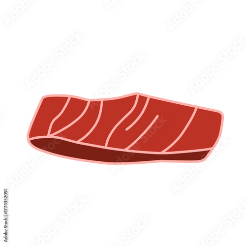 raw meat vector illustration